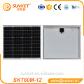 niedriger Preis hohe Qualität Mono 60W Solarpanel 12V